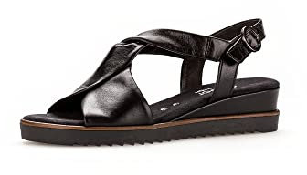 Gabor Damen Riemchensandalen | Frauen Sandalen | Moderate Mehrweite (G) | offene Schuhe | Strandschuhe | schwarz (OBL-S.s) | 37.5 EU - 4.5 UK
