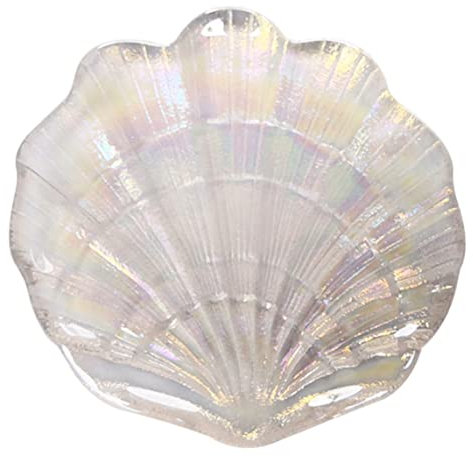NOPEILVI Muschel Obst Schale Hülle Obstplatte Glasplatte1PC Schöne Muschelformhandschale Glasschale Muschelform Teller Obstteller schöner Muschelschale für Strandparty, Hochzeit, Foto -Stütze.