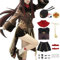 TMSREBU Hu Tao Cosplay Kostüm Halloween Outfit mit Hut für Damen