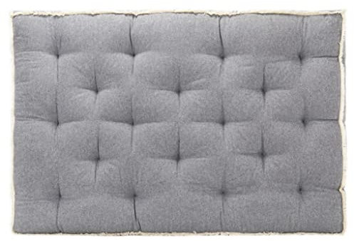 WIFESE Cojín para sofá de palé, color antracita, 120 x 80 x 10 cm, cojín para banco, cojín para exteriores, cojín para bancos de cerveza, cojín de asiento para bancos de jardín, cojín grande