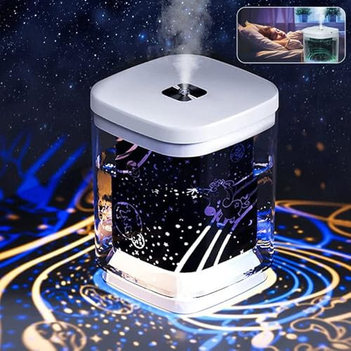 Luftbefeuchter, 1000 ml Baby humidifier, USB Mini Luftbefeuchter mit Bunter Cooler Nachtlichtfunktion, Automatische Abschaltung und Super leise für Auto Büro Schlafzimmer, 28 dB Leise