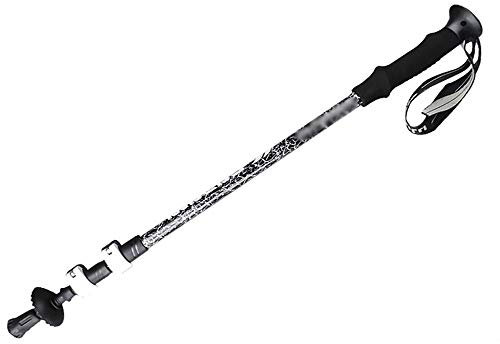 ZAPION Leichter Trekkingstock aus Aluminiumlegierung, Outdoor-Zubehör, Bergsteigen, ultraleichter Teleskop-Multifunktionsstock mit geradem Griff, für Männer und Frauen, 2 Stück