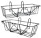 Alipis Cesta para Macetas De Barandilla Colgante 2 Uds. Estante Colgante De Hierro Cesta con Ganchos Soporte para Maceta Colgante Valla Jardinera Rectangular Estante De Cesta De 35Cm