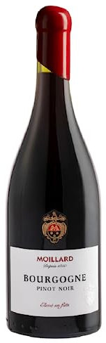Moillard - Pinot Noir, Vin rouge de Bourgogne, élevé en fûts de chêne (1 x 0,75L)