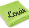 Cawö Premium Handtuch mit Namen oder Wunschtext Bestickt, personalisiertes Duschtuch, individuelles Duschtuch, 100% Baumwolle, 70 x 140 cm Grün