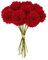 MUYAPAY Artificielles Hortensia Fleurs 12 Pièces Fleurs Artificielles en Boule de Chrysanthème Soie Hortensia Bouquet Fleurs Artificielles,pour La Maison Garden Party Office Décoration(Rouge)