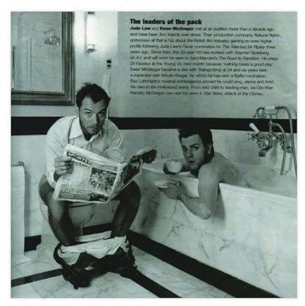 MURABE Jude Law und Ewan McGregor Leinwand-Poster, Wandkunst, Dekordruck, Bild, Gemälde für Wohnzimmer, Schlafzimmer, Dekoration, ungerahmt, 30 x 30 cm