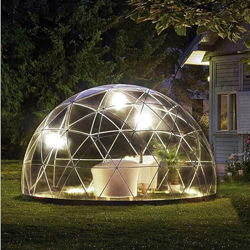 DPDZSW Pop-Up-Pavillon Blasenzelt, Warmer Wintergarten Im Winter, Iglu-Kuppel, Gartenblasenzelt, Überdachung Für 5–7 Personen, Große Sofort-Gewächshaus-Wetterkapsel