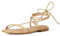 The Drop Samantha Flat Strappy Lace-up Flache Sandale, Kork, 41 EU
