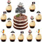 ALEGRE Piraten Tortendeko Geburtstag,25 Stück Happy Birthday Tortendeko Piraten Deko Kindergeburtstag,Piraten Kuchen Deko Junge,Piratenschiff Cupcake Topper für Piraten Party,Kinder Geburtstag