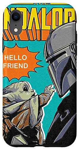 Hülle für iPhone XR Star Wars Comiccover Der Mandalorianer Mando und das Kind