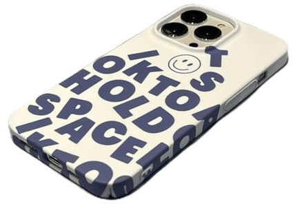 VIPAVA Cartoon Smiley Face English Phone Case For IPHONE 14PRO MAX 13 13 PRO 13 PRO MAX 14 14PLUS 14PRO Acrylic Hard Mobile Phone Cases,White,for iPhone 12 Pro