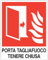 GLOBAL CARTELLO SEGNALETICO - PORTA TAGLIAFUOCO TENERE CHIUSA - Adesivo Extra Resistente, Pannello in Forex, Pannello In Alluminio (10x15 cm, Adesivo)