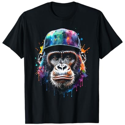 Gorilla Snapback Cap Affe Cool Tier Aufdruck Design Print T-Shirt