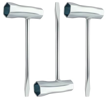 SERKABO 3 Piece Combination Spanner 13mm X 19mm Spark Plug Wrench T-Bar Wrench Chainsaw Wrench Spark Plug Wrench Slotted Screwdriver