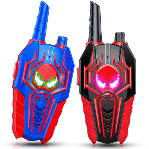 Toyokid Walkie Talkie Kinder, Spielzeug & Geschenk & Geburtstagsgeschenk für Kinder (Red Blue & Black)