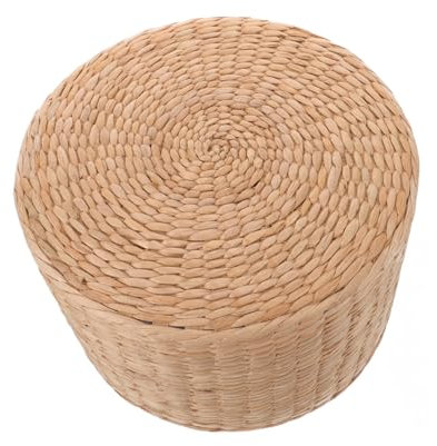 BESPORTBLE Tabouret Tressé pour Garçon Et Filles en Fibres Naturelles Petit Tabouret D’Assise Léger Polyvalent Marchepied Pratique pour Jardin Et Salle De Bain pour Usage Intérieur Et Extérieur