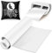 Weiß Smart Iron on für Cricut Joy Xtra, 24x200cm Smart Heat Transfer Vinyl Rollen HTV Ohne Schneidematte, Smart Iron on Vinylfolie Plotter Selbstklebend PU Plotterfolie Textil für DIY Stoffe T-Shirts