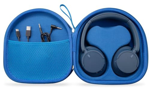 Funda compatible con JBL Tune JBL Tune 720 BT 770 NC 760 NC, y Sony WH-CH720N WH-1000XM4 auriculares inalámbricos Bluetooth, estuche de viaje con compartimento interior extraíble (azul)