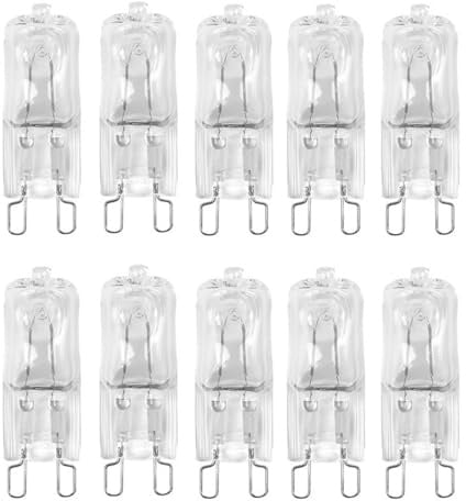 UGEFKMQ Kapseln Glühbirne G9 40W 230V Warmweiß Glühbirne G9 20W Halogenlampe Geeignet für Deckenlampen, Wandlampen Dimmbare 10PC 20W