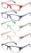 ZONLON 5er-Pack Stilvolle Lesebrillen für Damen, Blaulichtfilter, Quadratische Federscharniere, Robuste Computer-Lesebrille (5 gemischte Farben-5, 2.5, Dioptrien)