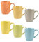 ARCA, Set 6 Tazze Mug Rainbow, Realizzate in Ceramica, Semplici e Pratiche, Lavabili in Lavastoviglie, Colori Assortiti, Capacità 340 ml, 9x11 cm