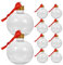 Kichvoe 10 Stück Weihnachts-Schnapskugeln Transparent Befüllbar Weihnachtsbaumschmuck 250 Ml Weihnachtsschmuck-Getränkekugeln Schnaps-Bonbon-Kugeln Mit Deckel Rotes Seil