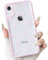 NITITOP Compatible with iPhone XR Case Cute Clear Pink Durable Ribbon Bowknot Pattern for Girls Women Soft TPU Transparent Full Camera Lens Shockproof Protective Phone Cover - Pink