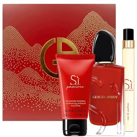 Giorgio Armani Geschenkbox Donna Si Passione Parfüm Edp 100 ml Reiseduft 10 ml und Körpermilch 50 ml