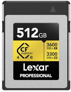 LEXAR Professional CFexpress Card 512GB Type B Gold 4.0 Series 3600R/3300W MB/s