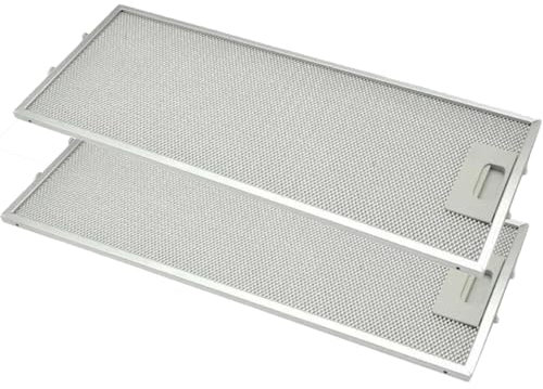 EVAYP 2x Metall-Fettfilter (456 x 185 mm) Kompatibel mit AEG Juno 4055241147 Turboair Elica GRI0025433A C00333929 Whirlpool 488000861321 Elecktrolux 482000009755 00746994 Dunstabzugshauben