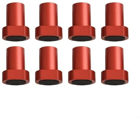 Besshepplo 8 Stück Aluminiumlegierung Bank Hunde Holzbearbeitung Werkbank Klemme Positionierung Hobelbank Hund Klemme Zubehör für Frästisch Fräsen Schneiden Schleifen (19 mm rot)