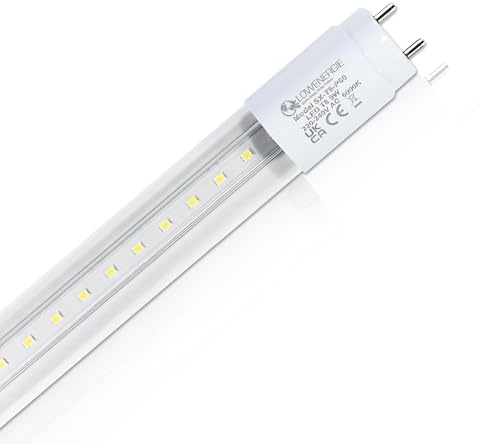 LOWENERGIE LED Tube Light T8 Fluorescent Replacement 2ft High LUX Energy Saving 6000k Clear (4)
