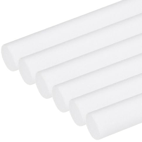 PATIKIL Backer Rod 1-3/16 In x 3.3 Ft, 6 Pcs Foam Rod Caulk Saver Expansion Joint Filler Rope Weather Strip Foam Noodle for Gaps Concrete Crack Filling DIY Craft (30mm Dia), White