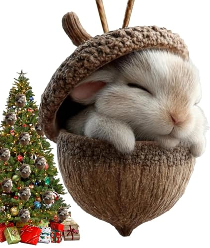 Weihnachtsbaumschmuck Winter Tiere Wald, Tierische Ornamente, Christbaumschmuck Tiere, Niedliche Waldtiere Weihnachten Acryl Anhänger, Baumschmuck Tier Für Wohnzimmer Schlafzimmer