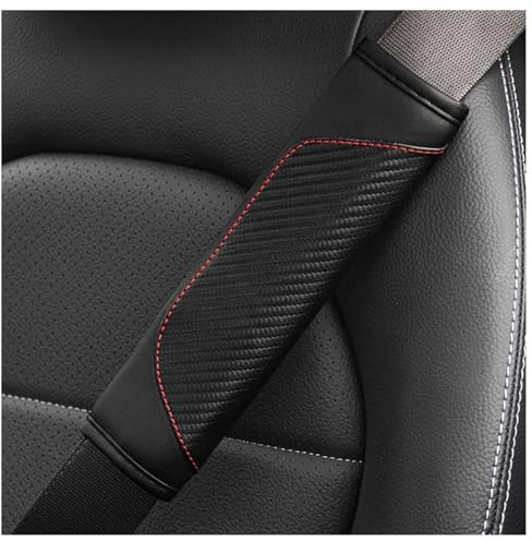 2 Pièces Coussinets Épaulettes pour Ceinture de Sécurité de Voiture pour BYD S6 - Housse de Protection en Cuir Doux Accessoire,Black