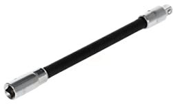 GEDORE Steckschlüsselverlängerung flexibel, 1/4'' 6,3 mm 4-kant Antrieb, 120 mm lang, Werkzeug, 2088, Stahl verchromt