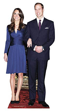 Star Cutouts Cut Out of Prince William and Kate Middleton Découpe, Uni, STSC243, Multicolore, Regular