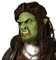 Monströser Ork Maske aus Latex - grün gefärbt - Grusel-Halbmaske mit Hautkleber - ideal für Halloween, Karneval, Motto- & Grusel-Party