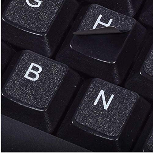 LA CAVERNE D'EABANI ® Sticker Autocollant AZERTY Clavier Français / Notebook Fond Noir 13*14