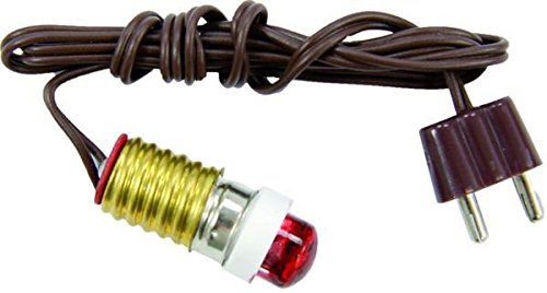 Unbekannt Krippenzubehör LED mit Kabel und Stecker E10, rot, Länge 50cm