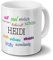 printplanet Tasse mit Namen Heidi - Positive Eigenschaften von Heidi - Namenstasse, Kaffeebecher, Mug, Becher, Kaffeetasse - Farbe Weiß