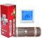 elektrische Fußbodenheizung FOXYMAT.SL RAPID (200 Watt pro m²) mit Thermostat QM-BLUE, 2.5 m² (0.5m x 5m)