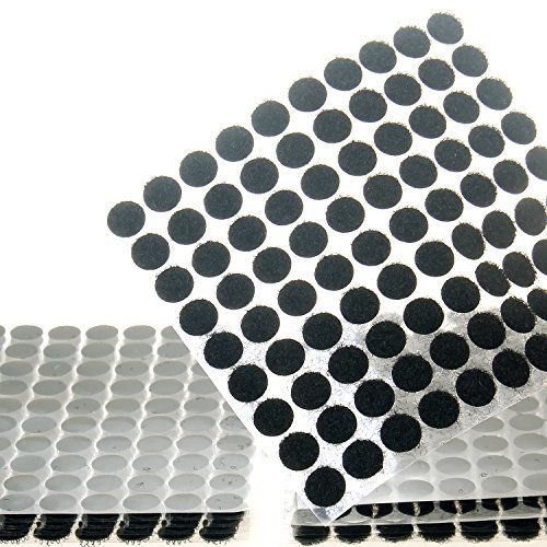 TUKA 900 Pezzi Monete Appiccicoso da 10 mm, 450 Pair Gancio e Anello Nastro Puntini Auto Adesivo, Redondo Adesivi Fai Da Te, Schiocchi di retro-moneta Hook & Loop, Nero, TKB5025 black