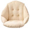 HB.YE Coussin de Chaise avec Dossier siège Coquille Fauteuil Velours Douillet Elastique Impermeable pour Chaise en Rotin Paille Jardin Beige 40 * 40 * 48cm