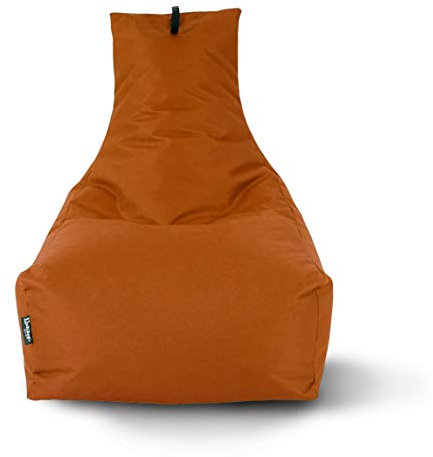 Lounge Sitzsack Liege Beanbag 32 Farben wählbar 90cm(Ø) Rückenlehne Bodenkissen Indoor Outdoor Sitzsäcke Gaming Kinder Bean Bag Erwachsene Riesensitzsack gefüllter Sessel(Orange)