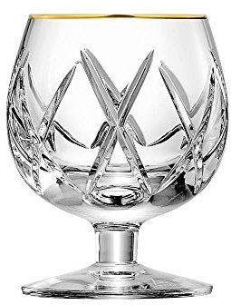 ARNSTADT KRISTALL Cognacglas Cognacschwenker London Gold (10,6 cm) - Kristallglas mundgeblasen · handgeschliffen · Handmade in Germany · inkl. 24 Karat Goldrand