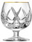 ARNSTADT KRISTALL Cognacglas Cognacschwenker London Gold (10,6 cm) - Kristallglas mundgeblasen · handgeschliffen · Handmade in Germany · inkl. 24 Karat Goldrand