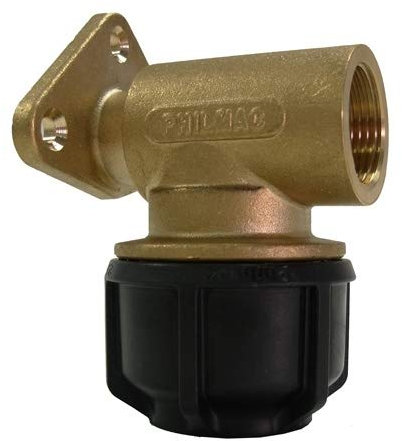 Philmac 25mm/ 3/4″ Brass Wall Plate Elbow 90326