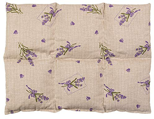 Kirschkernkissen groß 40x30cm 6-Kammer - Landhausstil-Romantik - z.B. Rücken - Bauch - Wärmekissen Körnerkissen für Mikrowelle und Backofen - Kirschkern Kissen 30x40 Landhausstil-Romantik